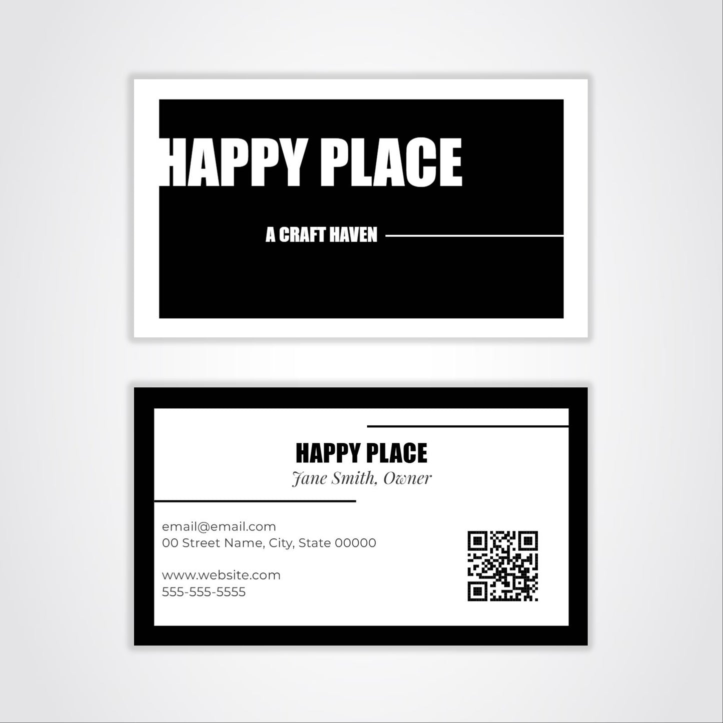 Bold Black Cards